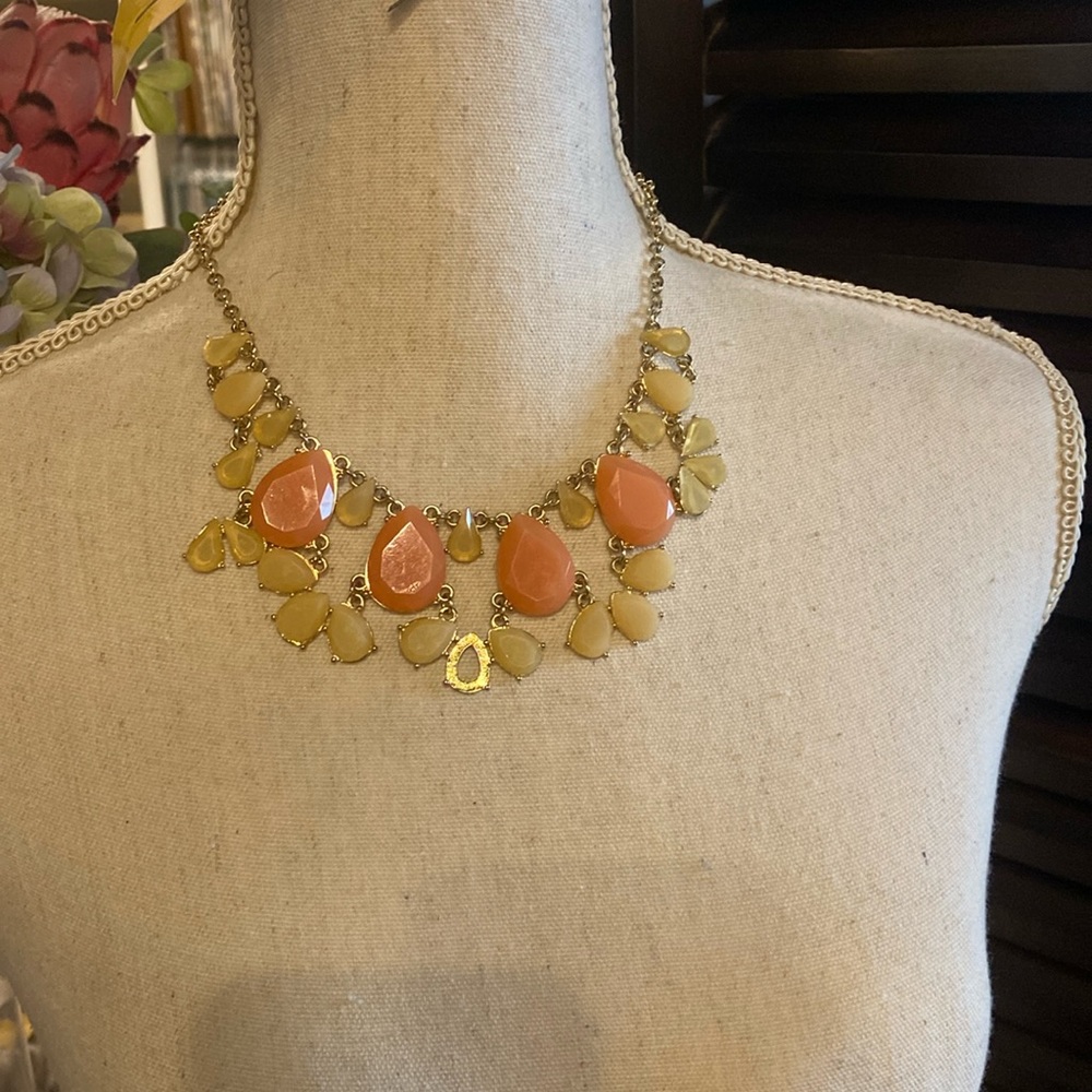 Orange & Yellow Gem Necklace